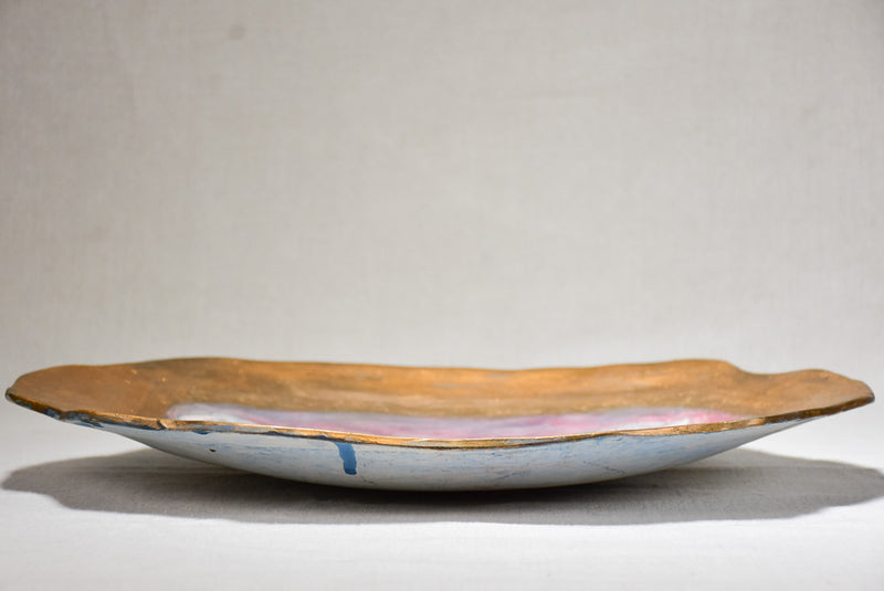 1960's platter with figures signed JG 16½"