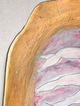 1960's platter with figures signed JG 16½"