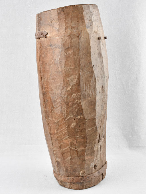 Rustic 18th-century chestnut crushing mortar