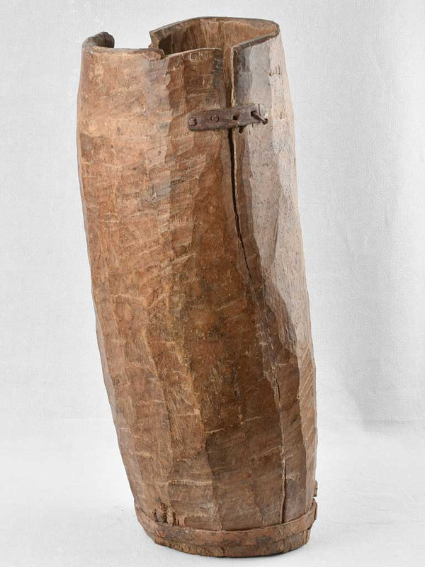 Antique French chestnut mortar 29½"