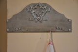 French tea towel rack with grey and white patina