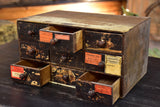 Vintage French pharmacy drawers from Carpentras