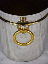 Antique French ice bucket with gold handles
