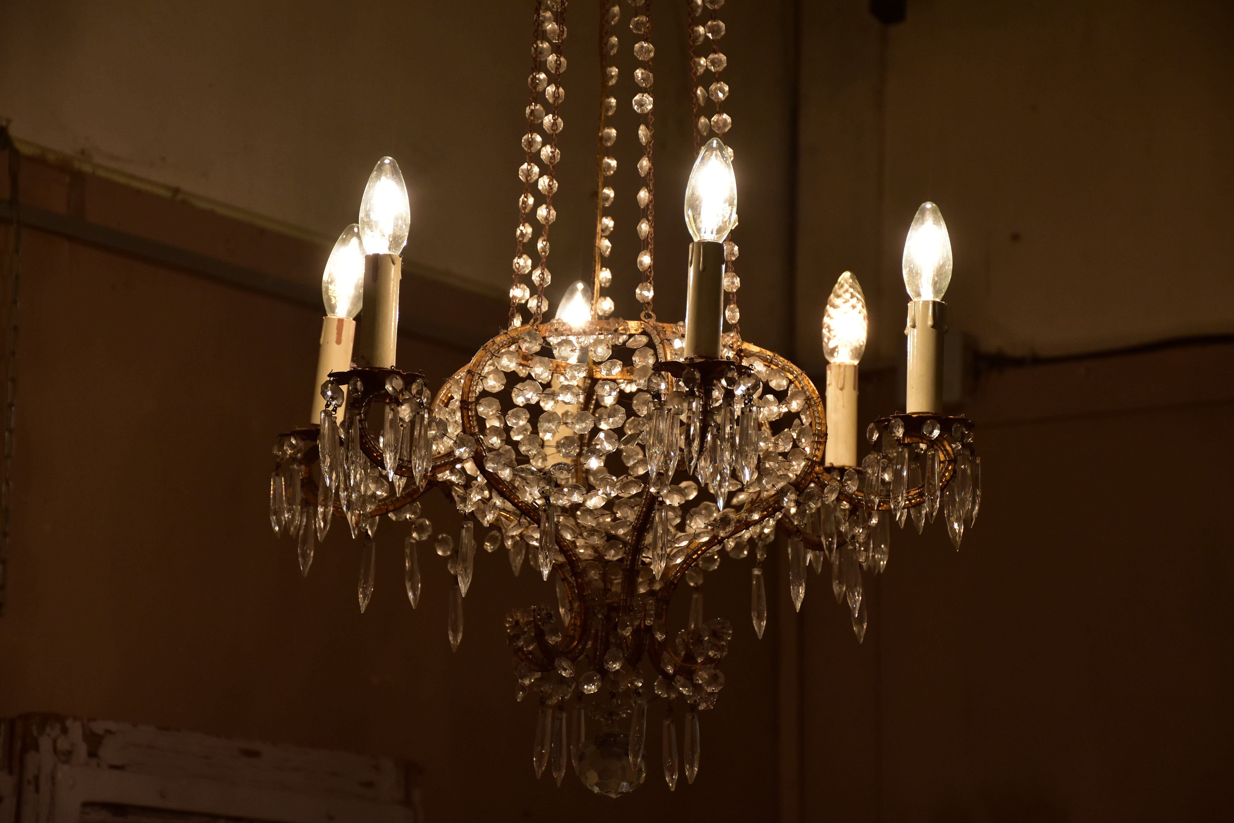 Italian cut glass chandelier circa 1930’s