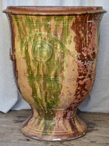 Large Flame Glazed Anduze Urn Branded BOISSET