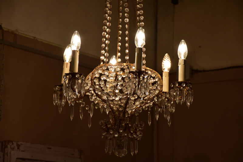 Italian cut glass chandelier circa 1930’s