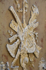French candle wall sconce with white and grey patina