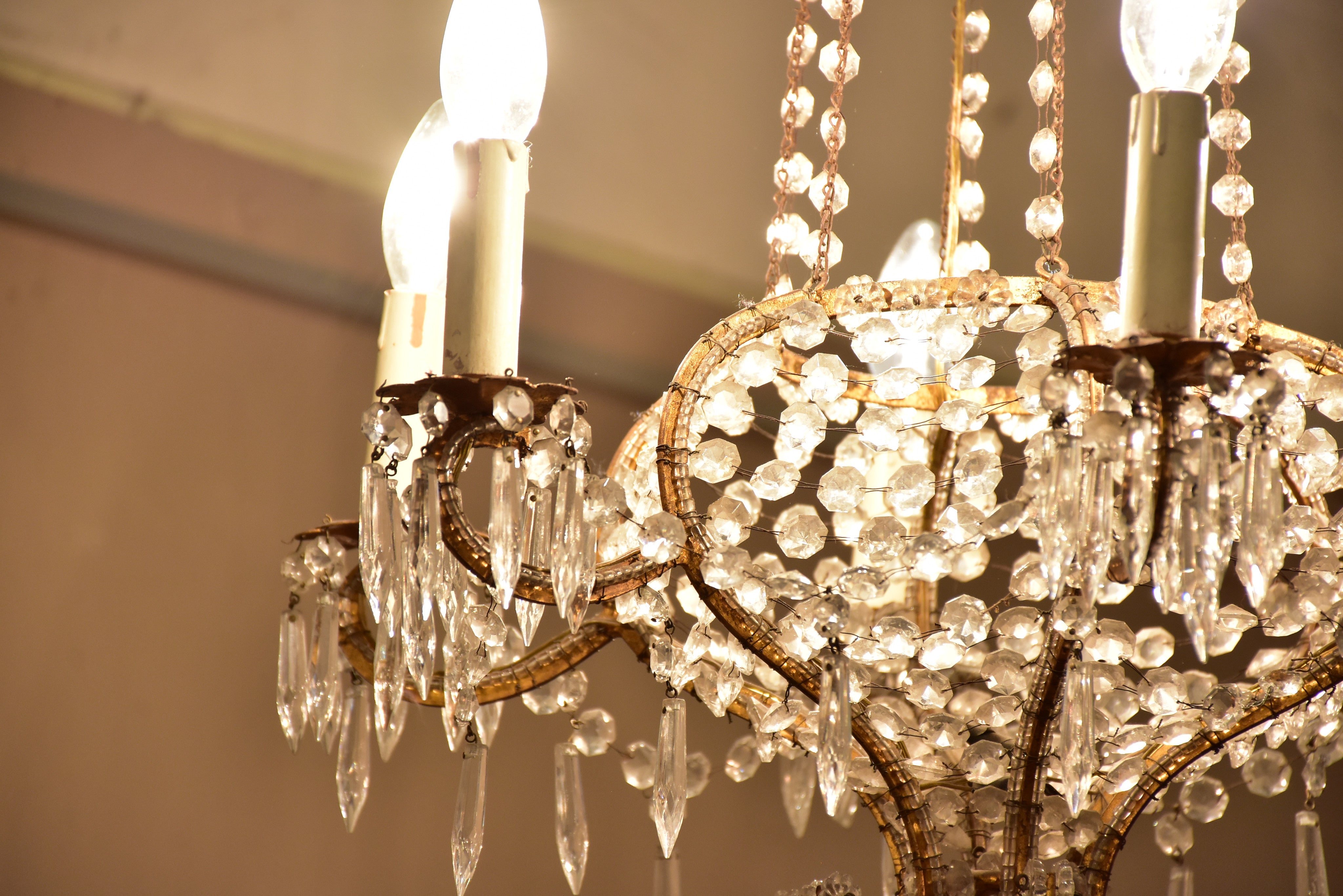Italian cut glass chandelier circa 1930’s