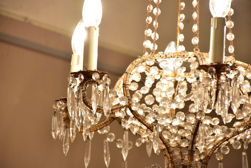 Italian cut glass chandelier circa 1930’s