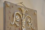 French candle wall sconce with white and grey patina