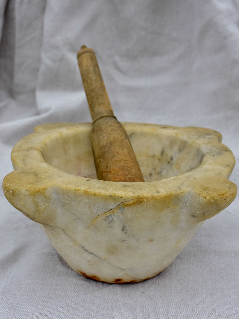 19th Century French marble mortar
