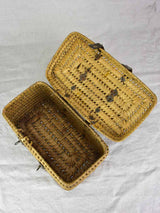 Antique French lunch basket with two handles
