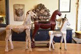 Collection of three French antique toy horses