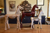 Collection of three French antique toy horses
