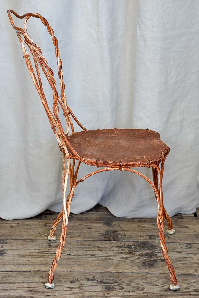 Playful Antique French Rusted Garden Chair
