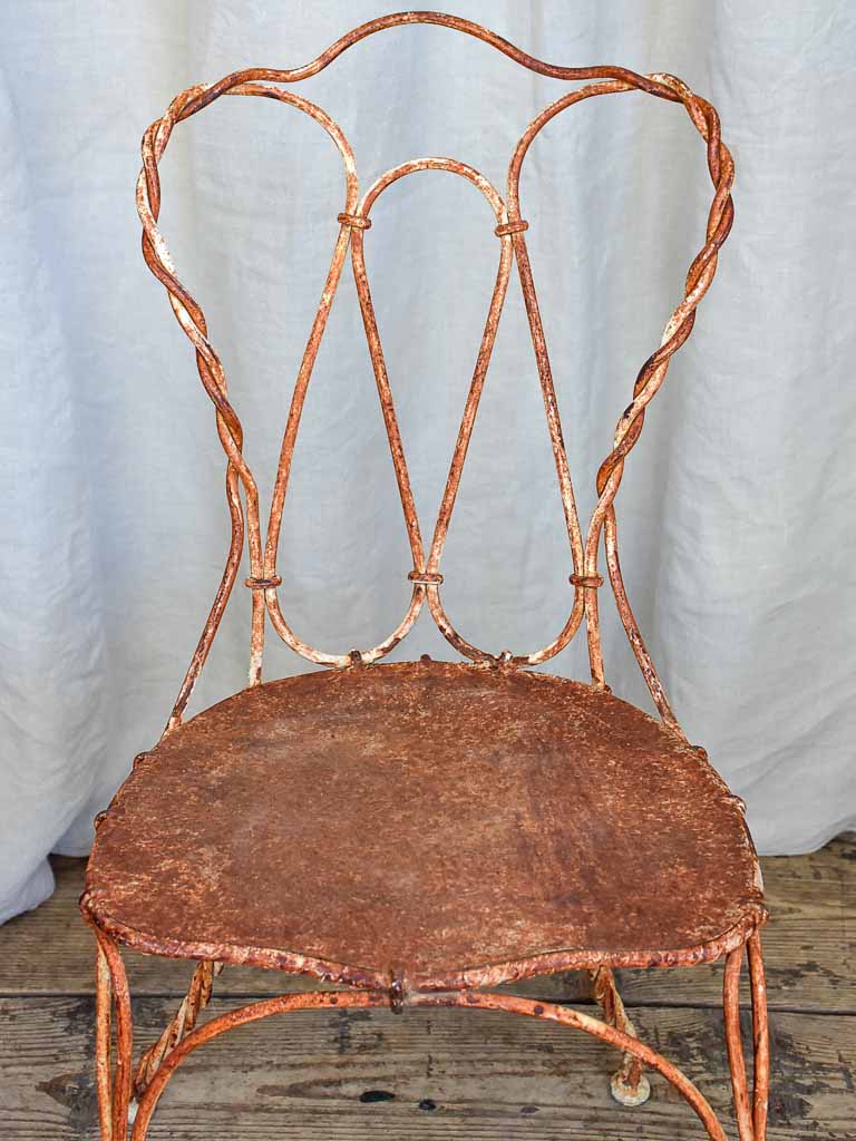 Playful Antique French Rusted Garden Chair