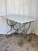 Antique rectangular Butcher’s Table with Granite Top