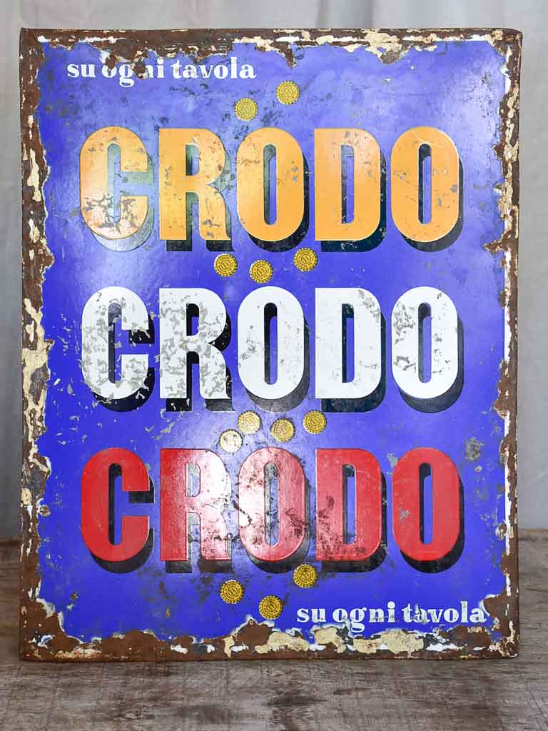 Vintage Italian Crodo Sign