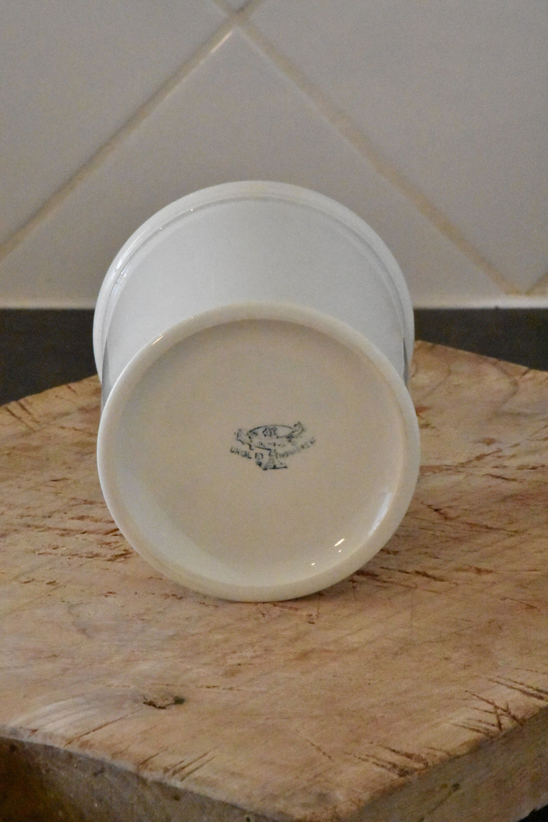 Preserving jar, ironstone 4", 19th-century (two)