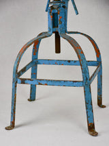 Industrial atelier workshop chair with blue patina