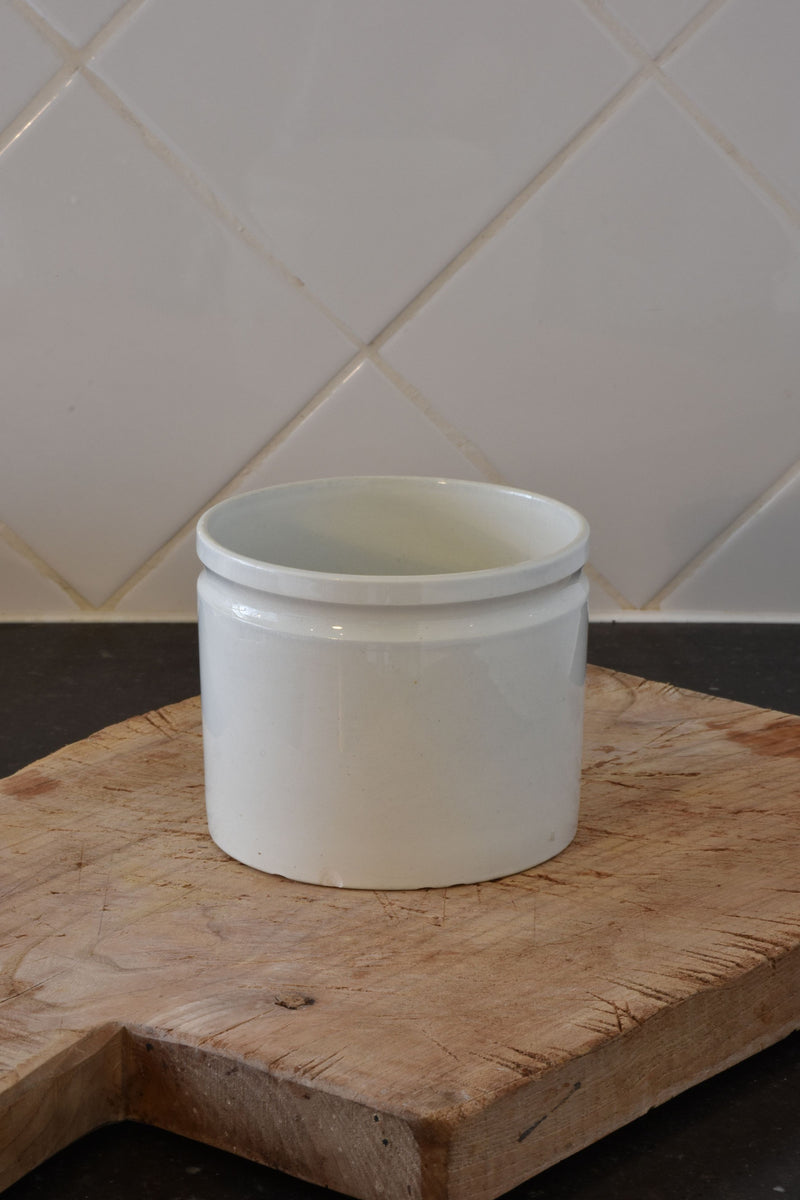 Preserving jar, ironstone  5", late-19th-century