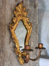 Pair of Italian Gold-Painted Candle Sconces