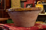 19th century yellow glazed Provencal preserving bowl