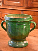 Late 19th century Castelnaudary planter with green glaze