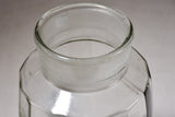 Antique French glass candy jar with lid - faceted 11¾"