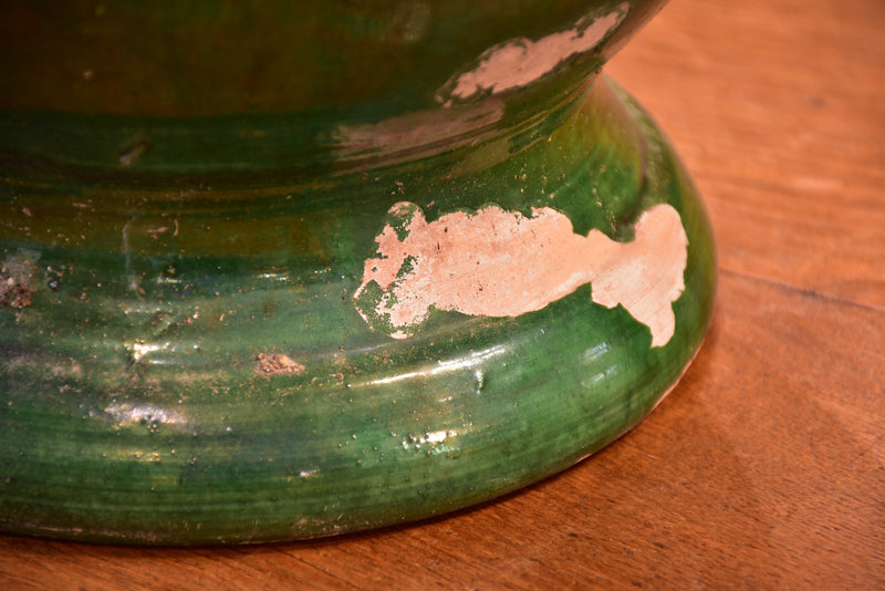 Late 19th century Castelnaudary planter with green glaze