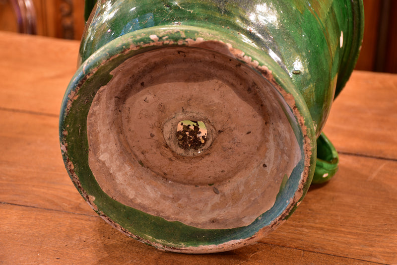 Late 19th century Castelnaudary planter with green glaze