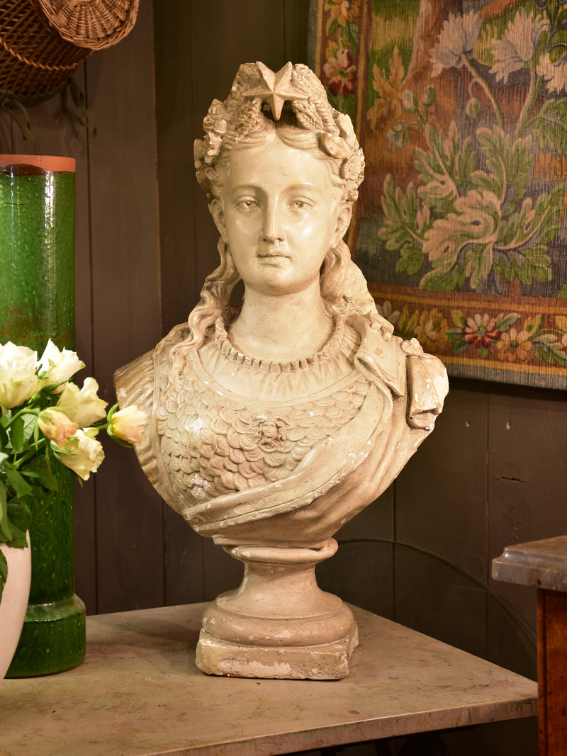 Antique French bust of Marianne