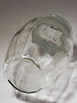 Antique French glass candy jar with lid - faceted 11¾"