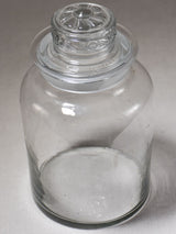 Antique French glass candy jar with lid - round 11¾"