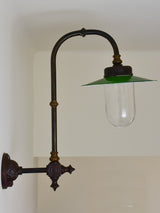 Antique style vertical glass dome sconce