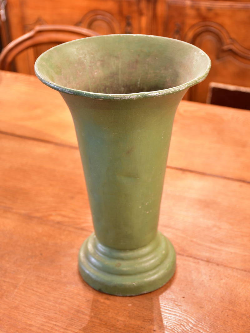 Vintage French florist vase – green