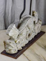 Salvaged boiserie table lamp - dauphin base