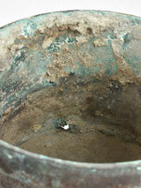 Antique French copper cauldron 12½"