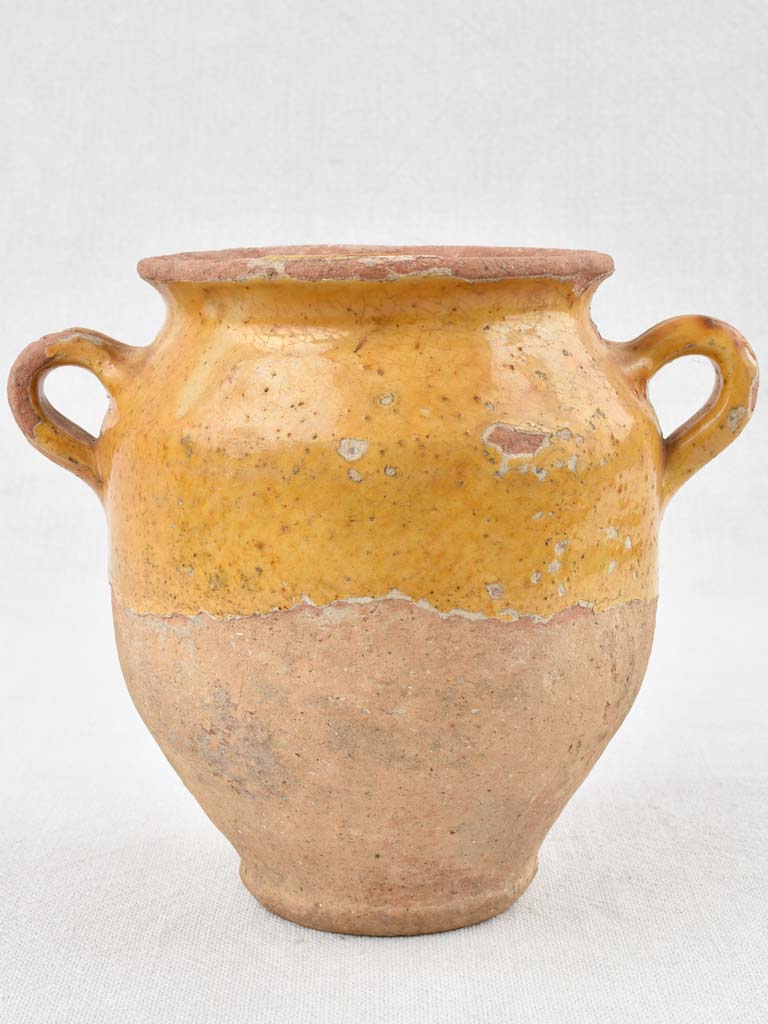 Small confit pot yellow orange 6¼"