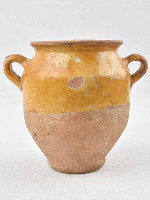 Small confit pot yellow orange 6¼"