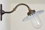 Gooseneck Outdoor Wall Sconce with Oval Plate