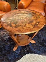 Art deco side table with marquetry