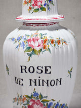 Large 1970's pharmacy jar labelled Rose de Ninon - Léon Warin 22"