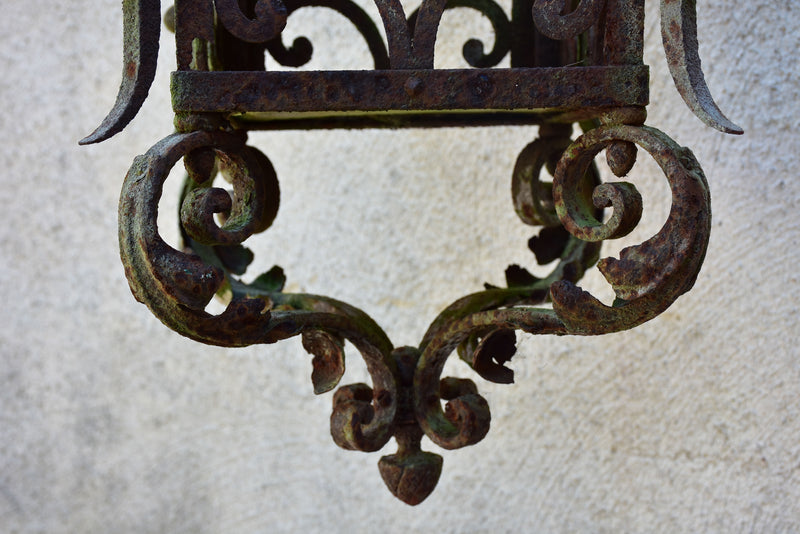 Antique French wrought iron lantern