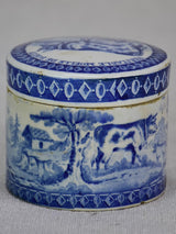Rare 19th century marrow pot - blue and white