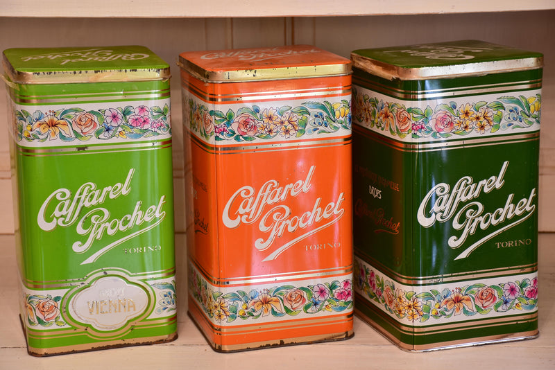 Collection of three vintage Italian lolly tins