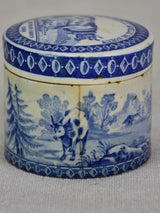 Rare 19th century marrow pot - blue and white