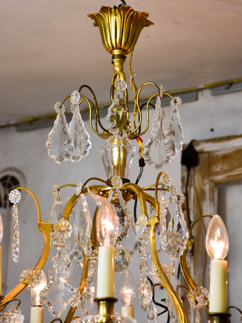 Antique French crystal chandelier - 12 branches
