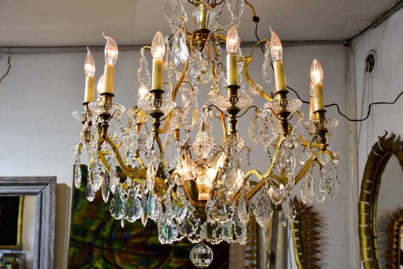Antique French crystal chandelier - 12 branches