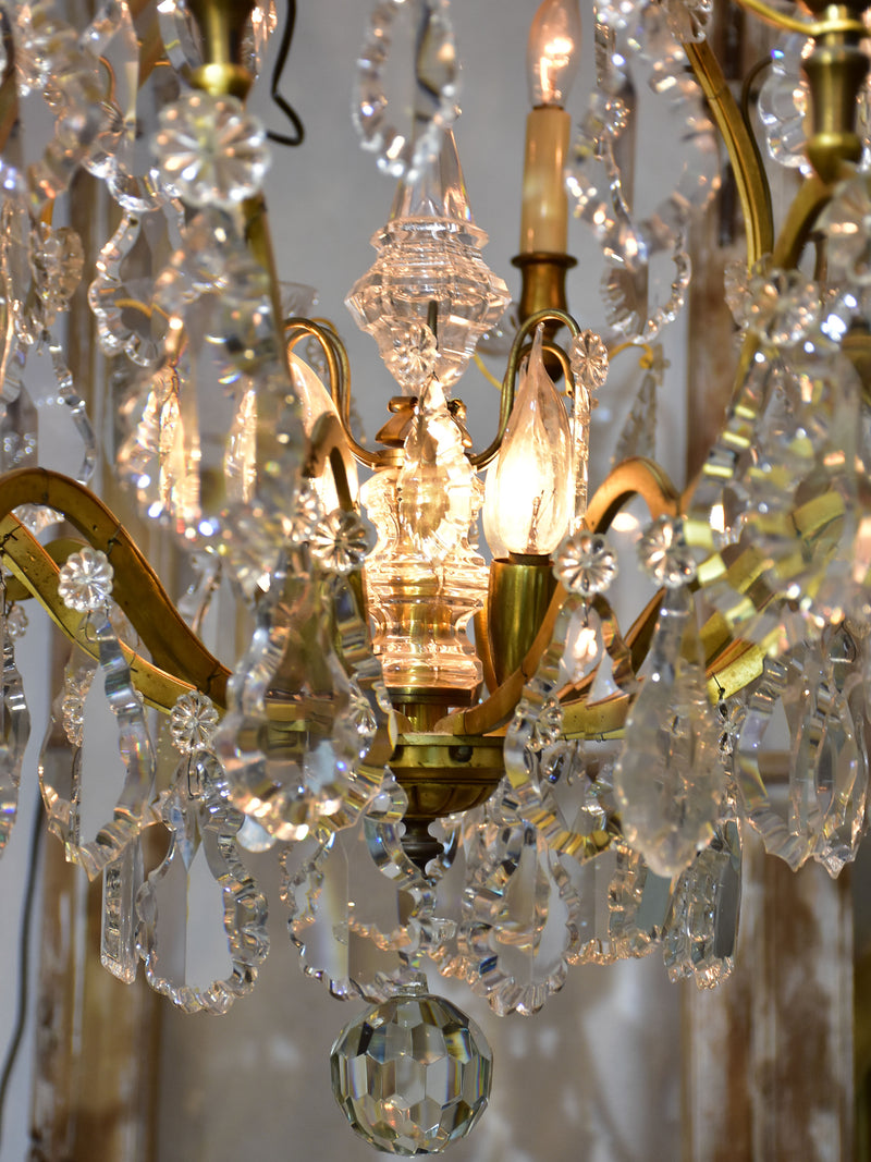 Antique French crystal chandelier - 12 branches